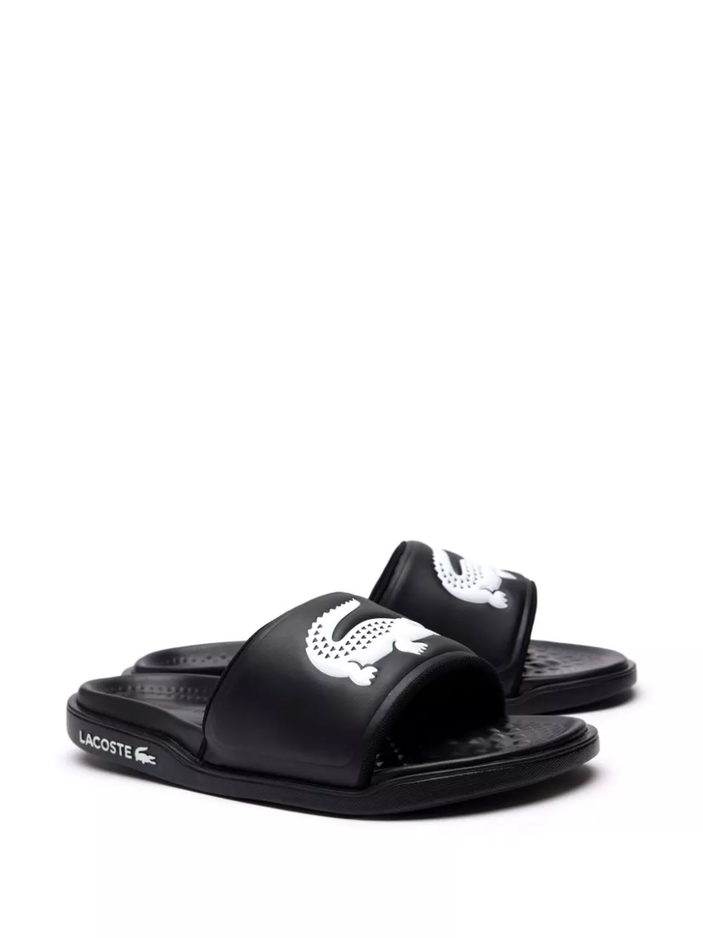 Affordable Lacoste Croco Dualiste logo strap slides Men 0113