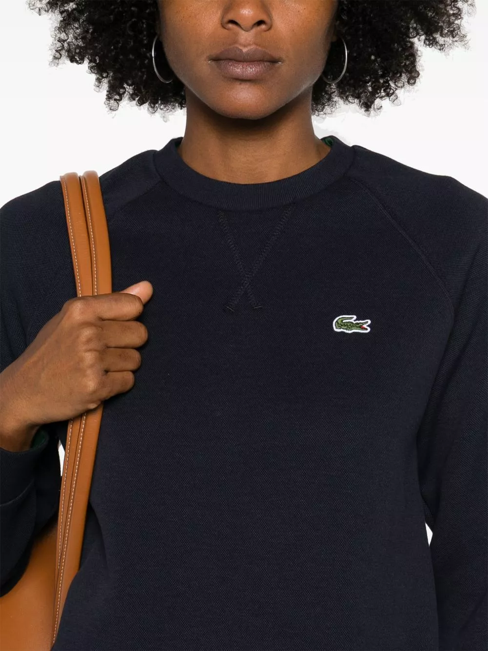 Affordable Lacoste pique crew-neck sweatshirt Women 0130