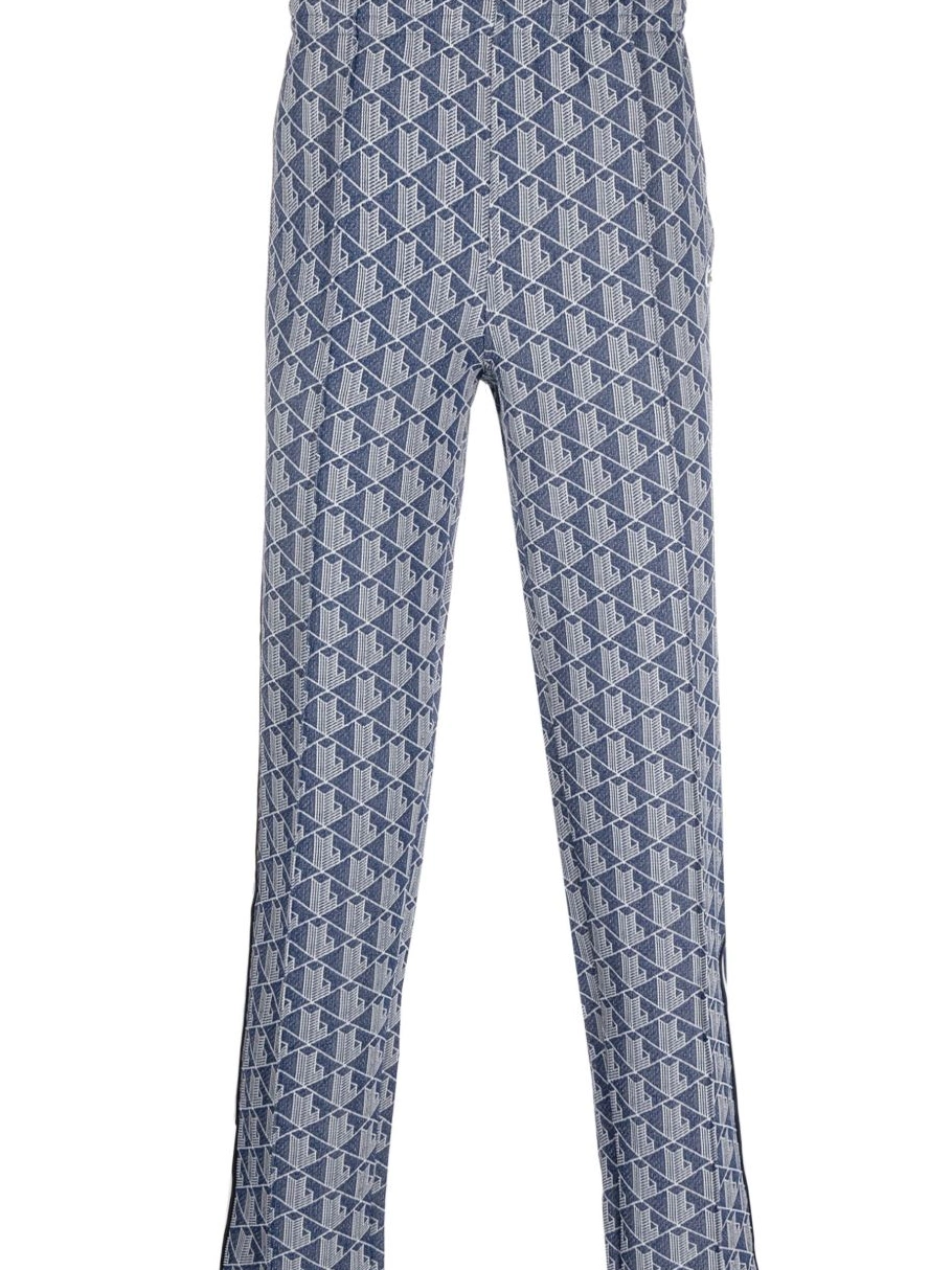 Affordable jacquard track pants Men monogram-pattern Lacoste 0211