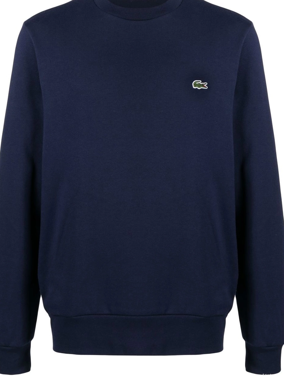 Cheap Classic logo-patch Men Lacoste sweatshirt cotton 0217