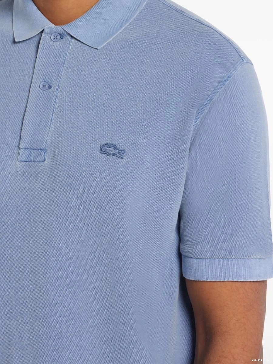 Cheap polo Lacoste organic cotton Men shirt logo-patch 0221