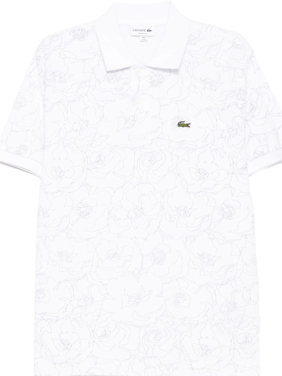 Affordable L.12.12 Flower Men Polo Shirt Lacoste Print 0210