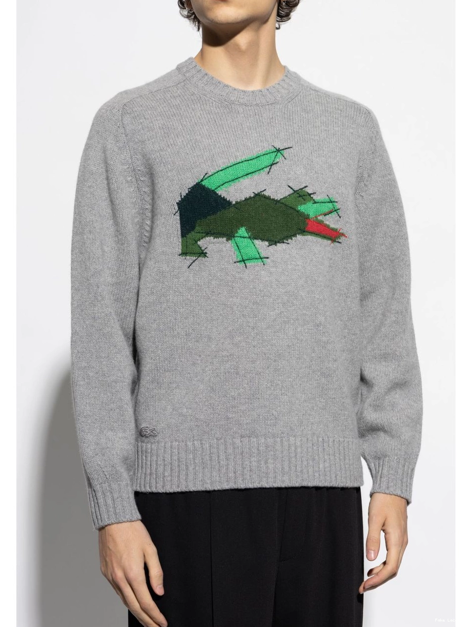 Cheap wool Men jumper Lacoste Crocodile-motif 0224