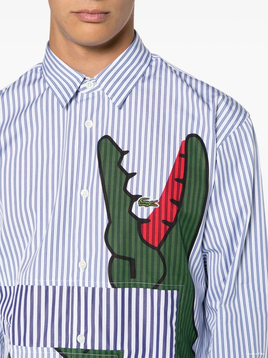 Affordable graphic-print Men Shirt shirt Comme Lacoste Des Garcons x 0220