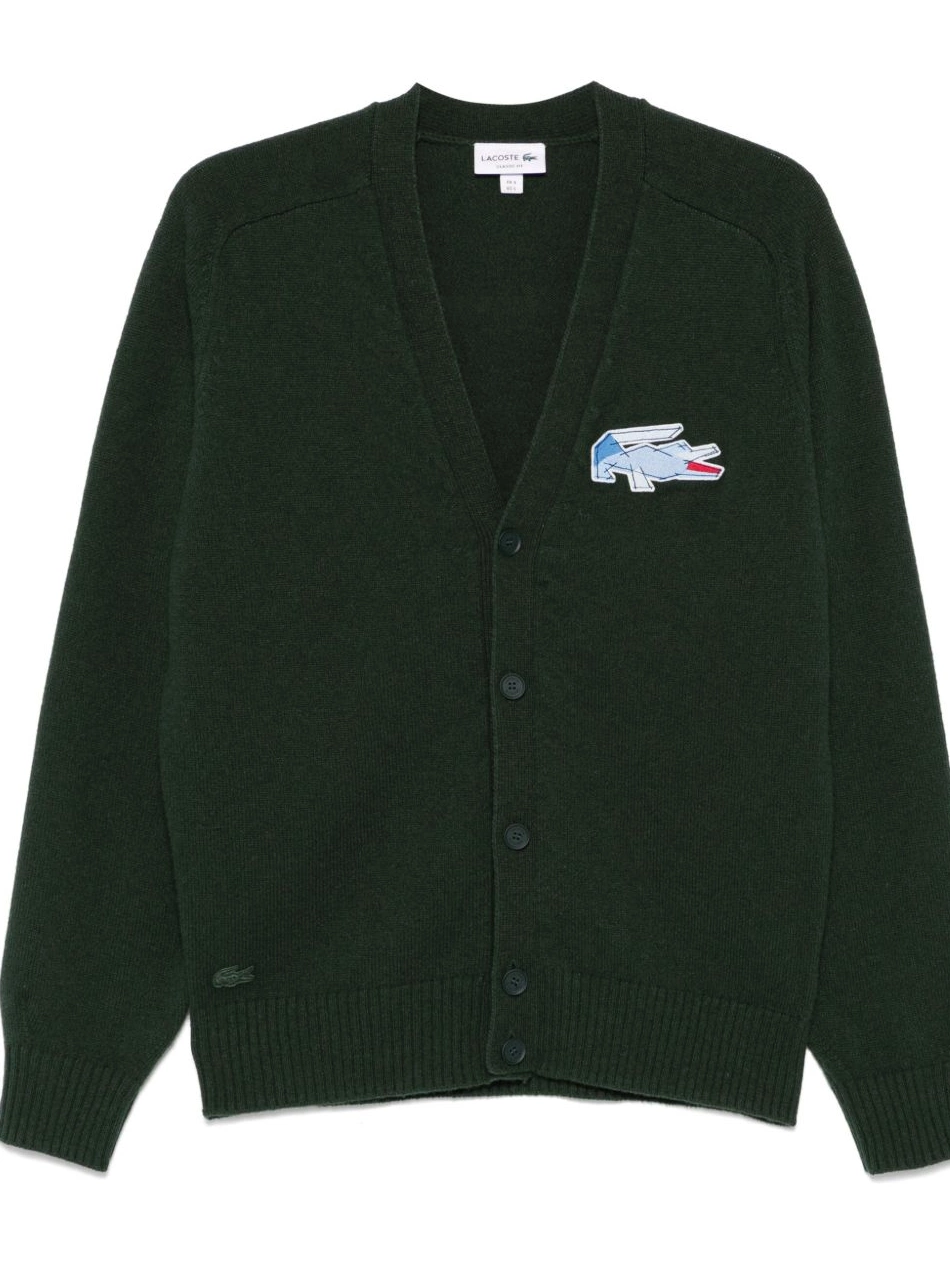 Cheap cardigan Men crocodile-emblem wool Lacoste 0210