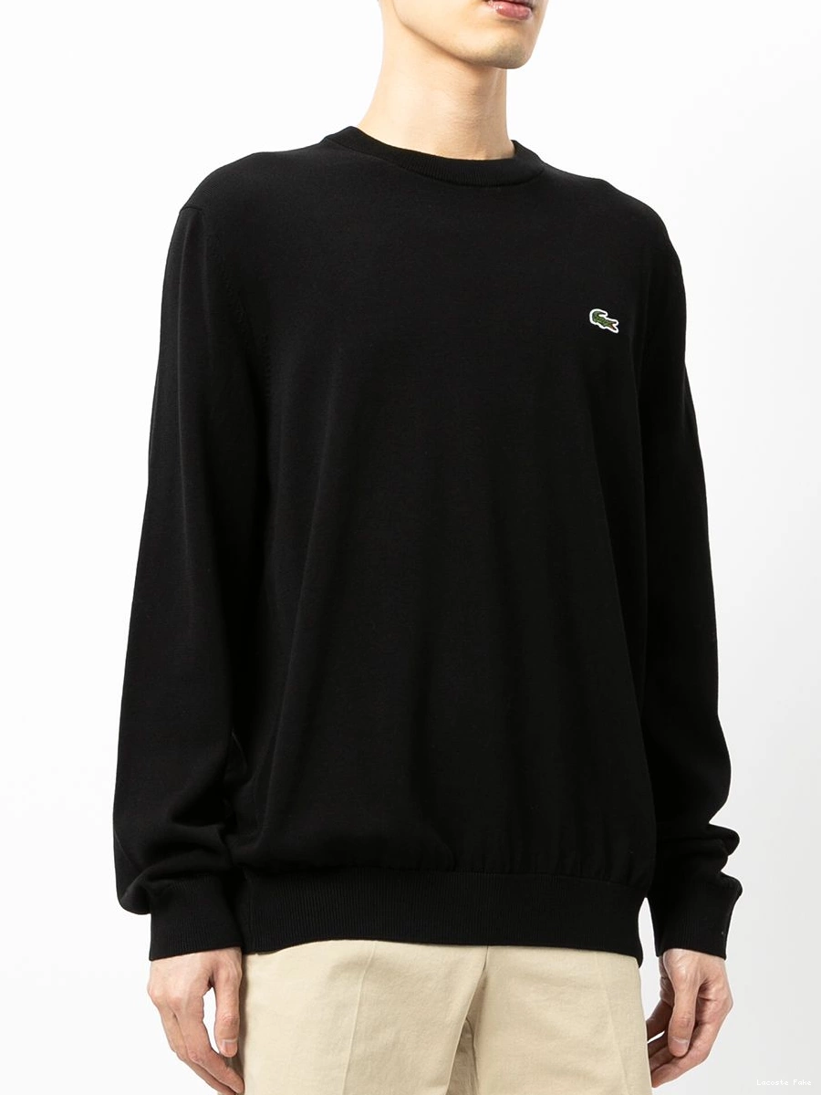 Affordable crocodile-embroidered Lacoste cotton Men sweatshirt 0214