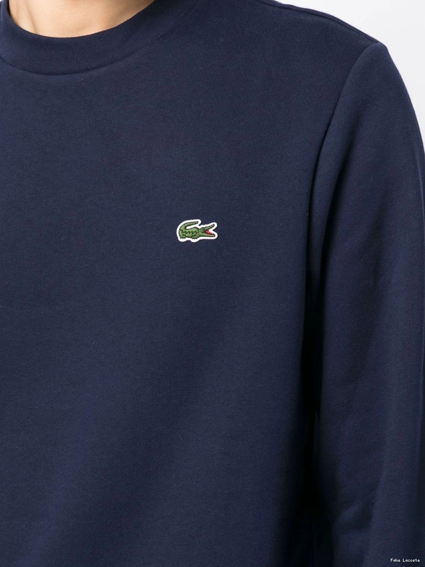 Cheap Classic logo-patch Men Lacoste sweatshirt cotton 0217