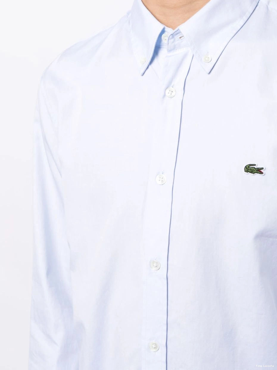 Cheap Premium Men Lacoste shirt crocodile logo-patch 0213