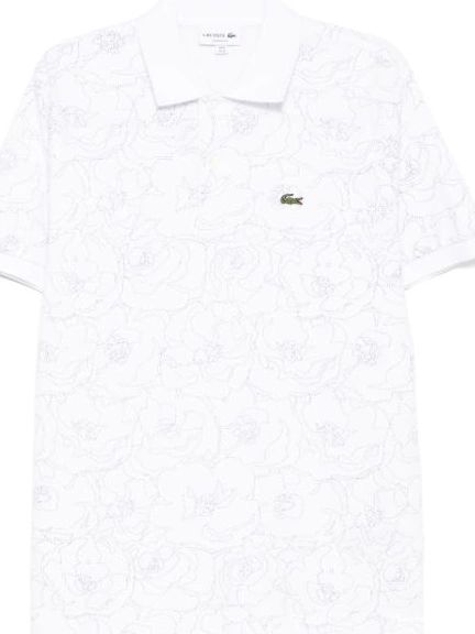 Affordable L.12.12 Flower Men Polo Shirt Lacoste Print 0210