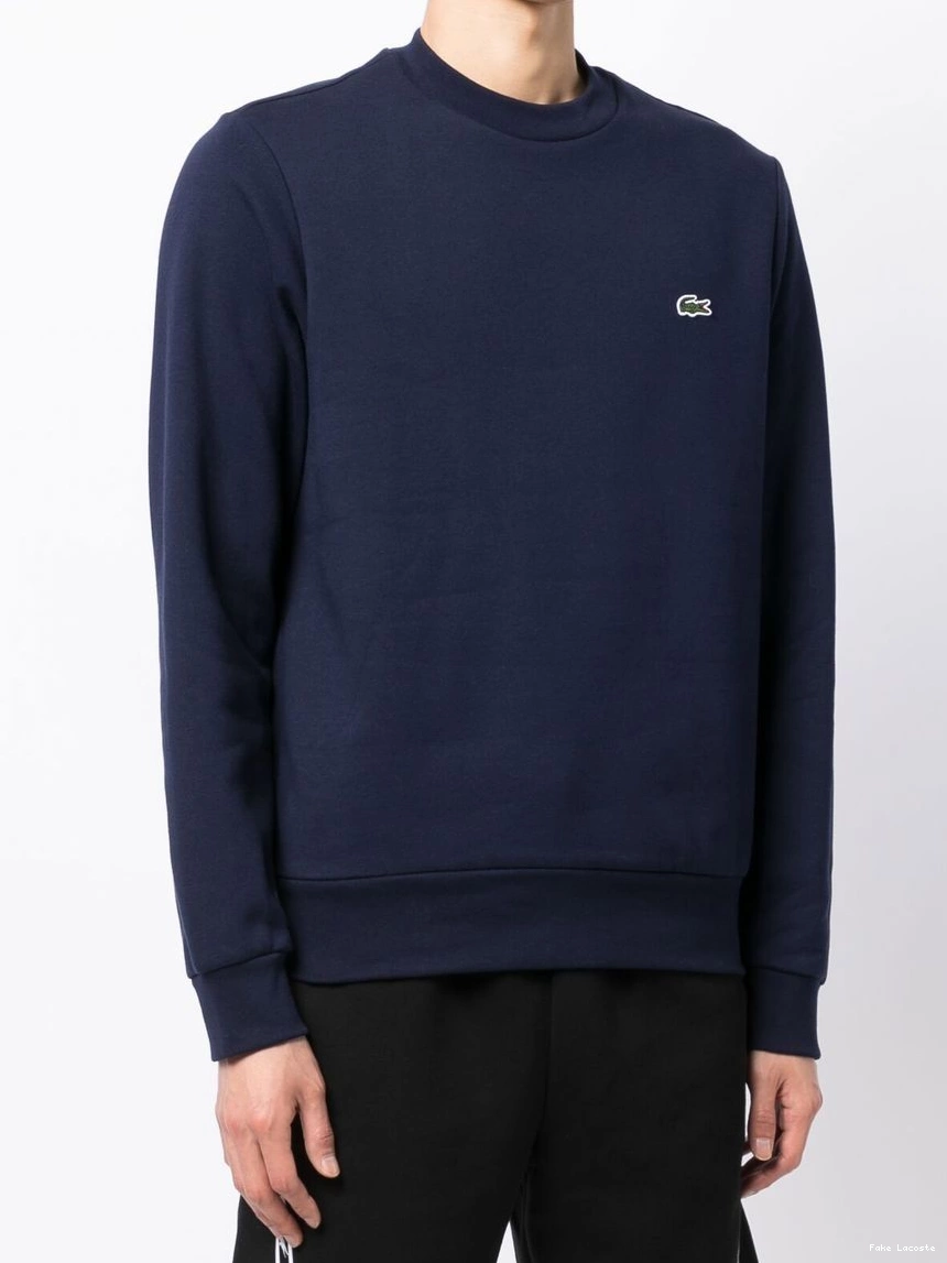 Cheap Classic logo-patch Men Lacoste sweatshirt cotton 0217