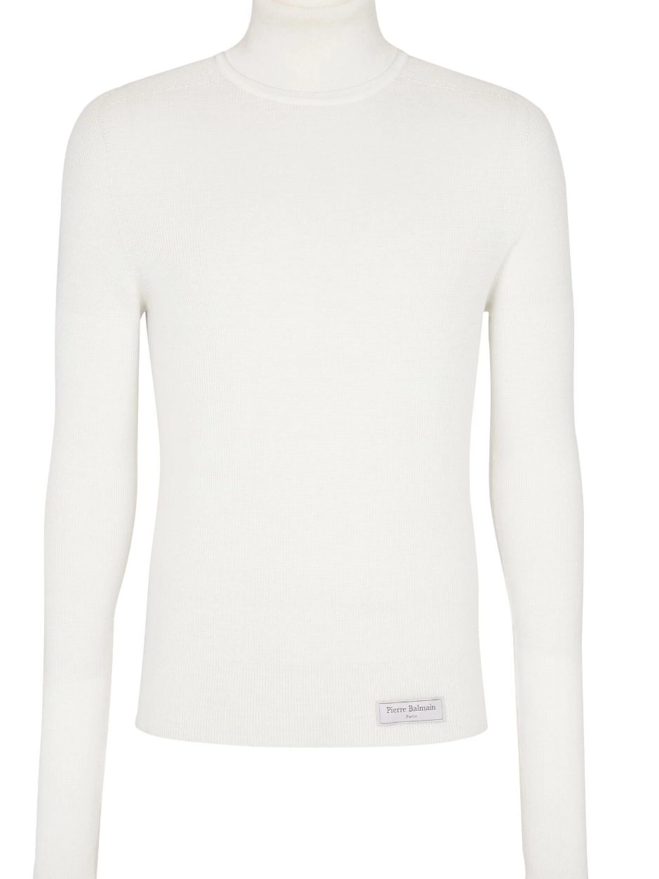 Affordable jumper ribbed-knit Lacoste logo-patch Men 0210