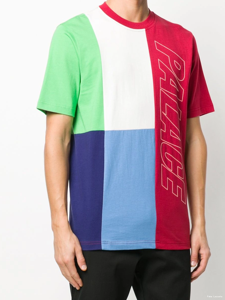 Cheap Men Lacoste colour-block T-shirt 0216