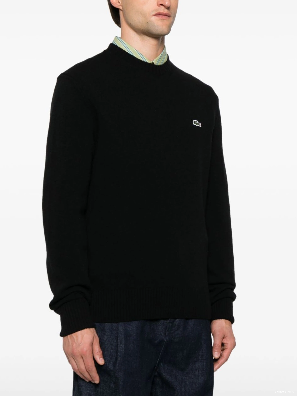 Cheap carded-wool Lacoste crew-neck Men sweater 0213