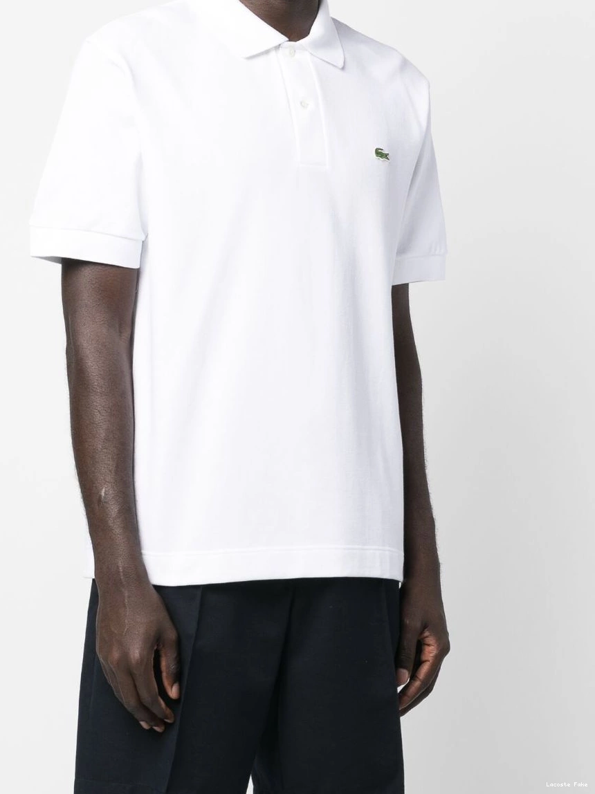 Affordable logo-applique Lacoste shirt Men polo short-sleeve 0214