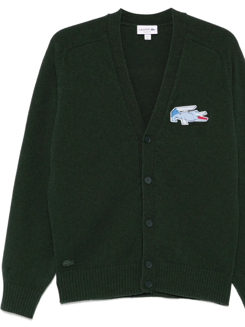 Affordable wool crocodile-emblem cardigan Lacoste Men 0219