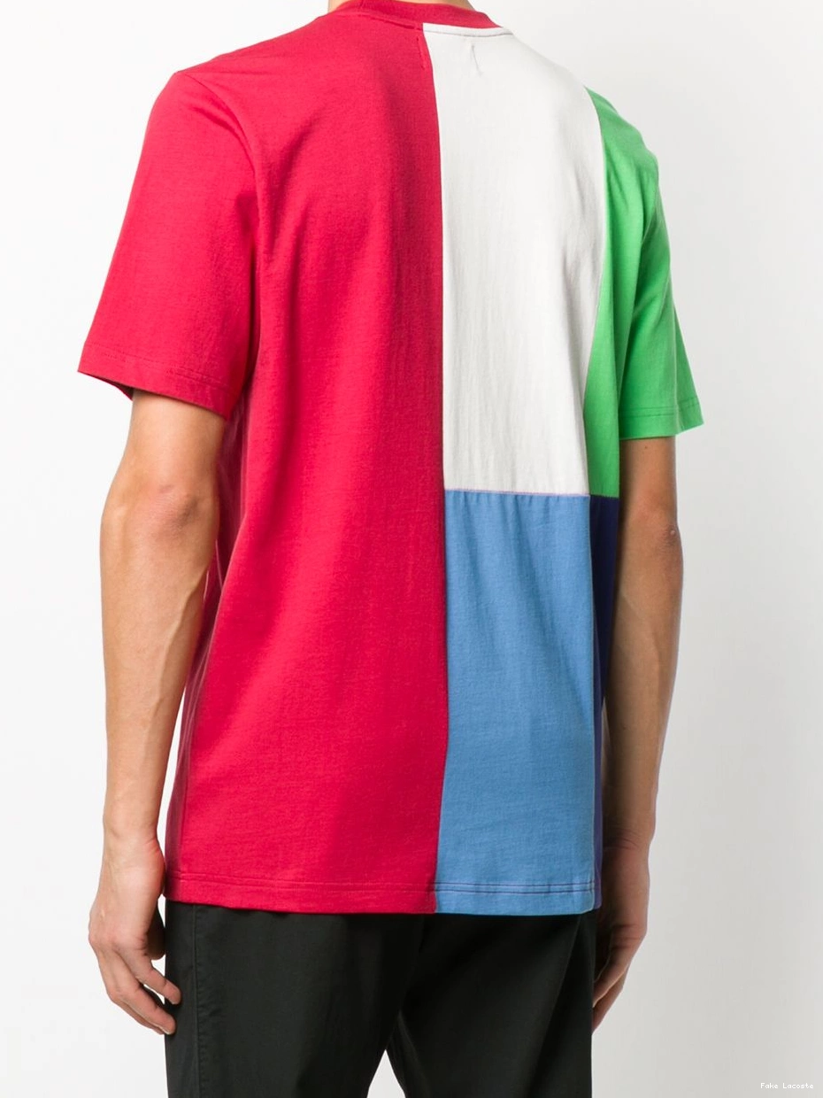 Cheap Men Lacoste colour-block T-shirt 0216