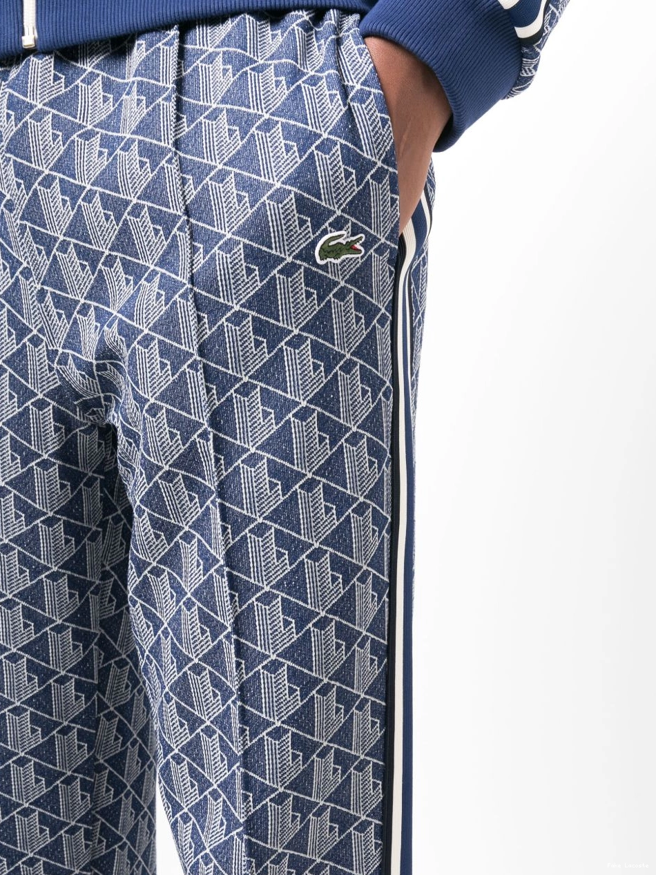 Affordable jacquard track pants Men monogram-pattern Lacoste 0211