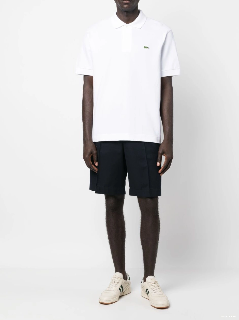 Affordable logo-applique Lacoste shirt Men polo short-sleeve 0214