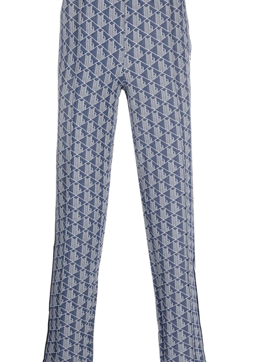 Cheap pants track Men monogram-pattern jacquard Lacoste 0219