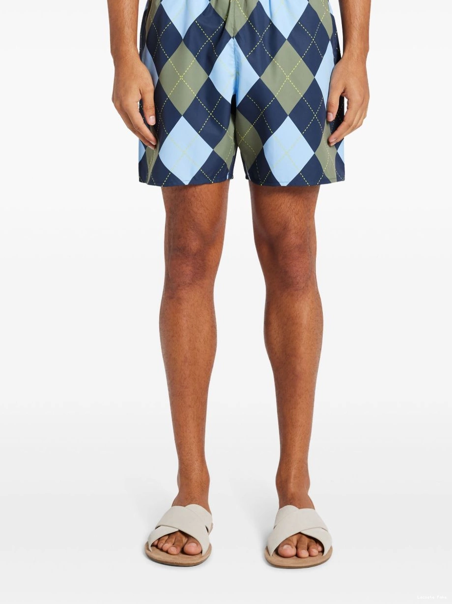 Cheap argyle-print swim shorts Men Lacoste 0213